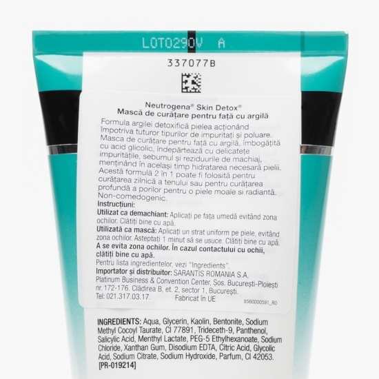 Mască de curăţare pentru față cu argilă Skin Detox 150ml
