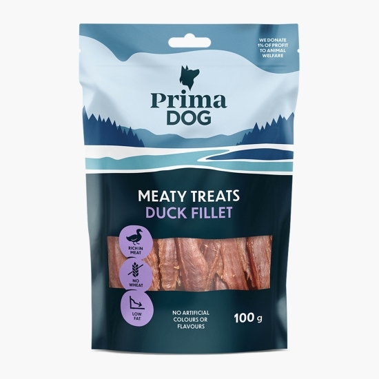 Recompense pentru câini, file de rață, 100g