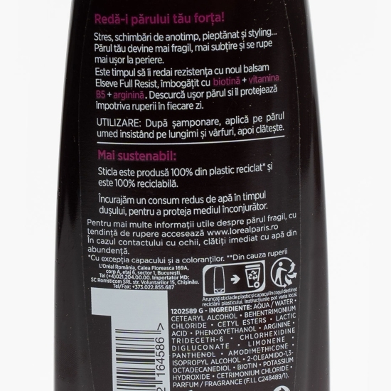 Balsam descurcare fără rupere, Full Resist, 200ml