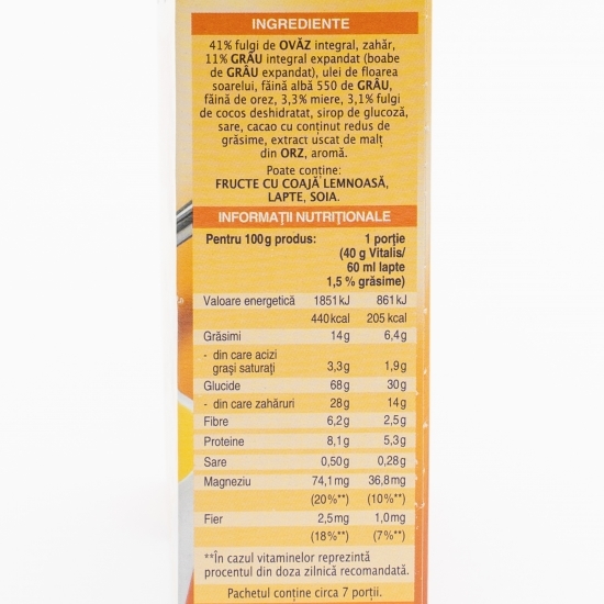 Musli Vitalis crocant cu miere 300g