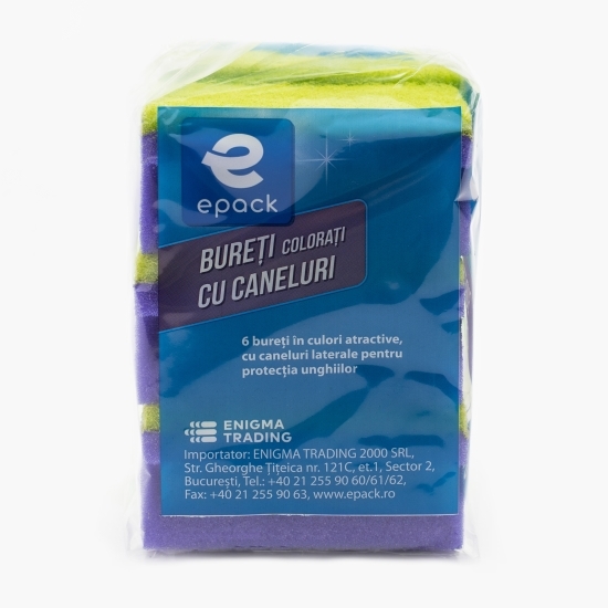 Bureți pentru vase canelură 6buc