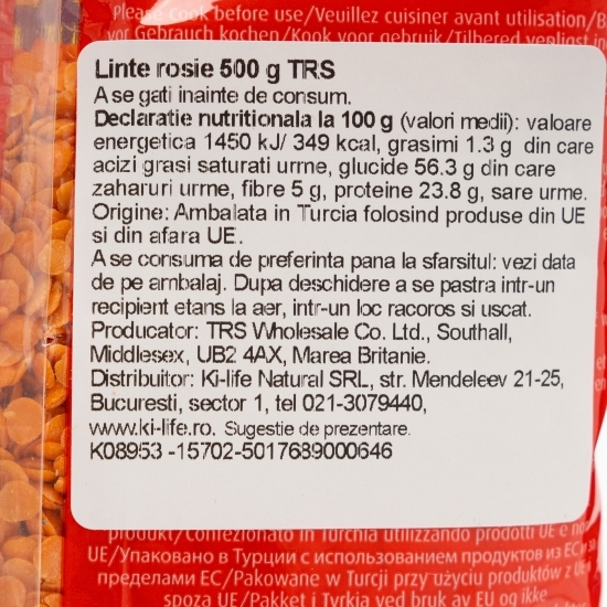 Linte roșie 500g
