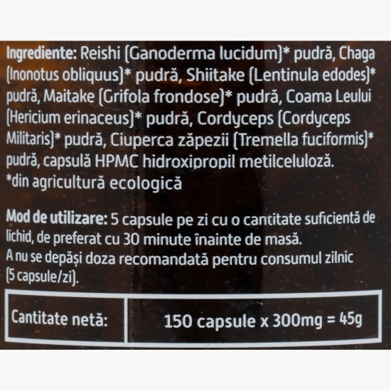 Complex de 7 ciuperci eco, 150 capsule