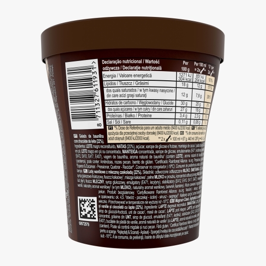 Înghețată Classic cu vanilie și ciocolată cu lapte, 440ml