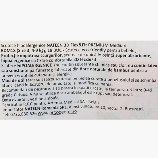 Scutece eco-friendly Premium Line Nr. 3, 4-9 kg, 18 buc