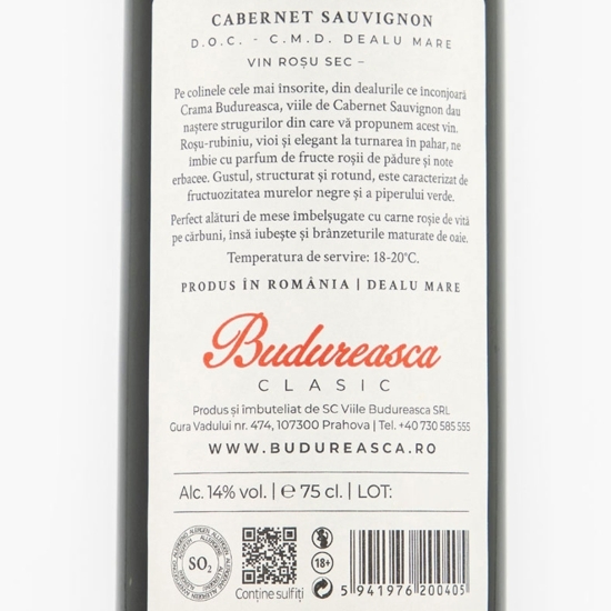 Vin roșu sec Cabernet Sauvignon, 14%, 0.75l