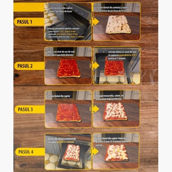 Blat de pizza tip Teglia Romana 20x30cm, 280g