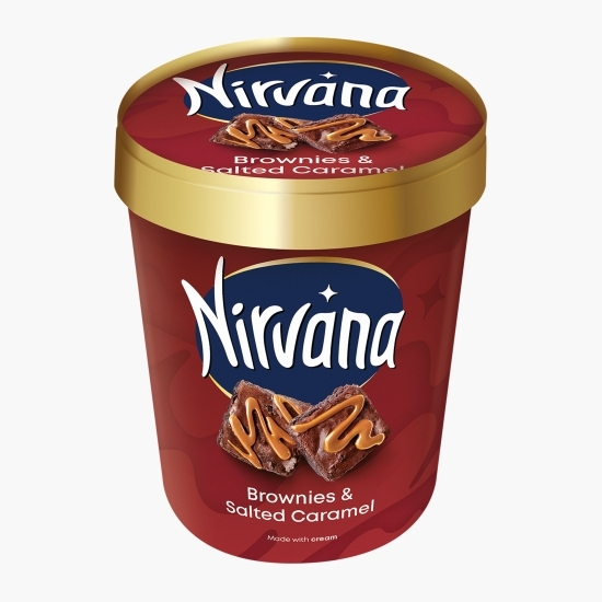 Înghețată Brownies & Salted Caramel, 420ml (302g)