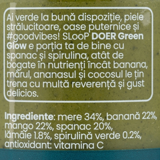 Smuti Up Doer cu spanac și spirulină verde 0.25l