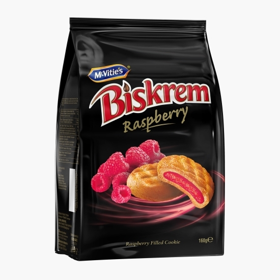 Biscuiți cu umplutură de zmeură 160g