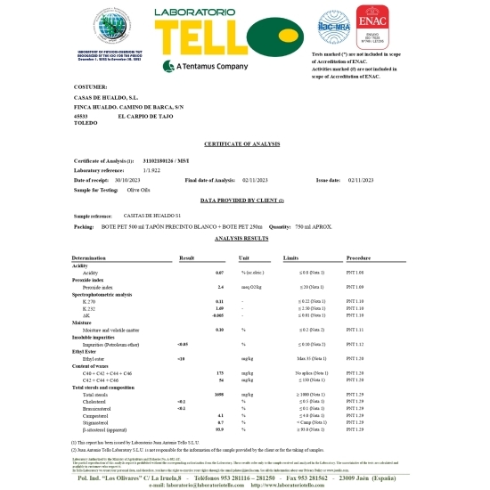 Măslinescu - Ulei de măsline extravirgin pentru copii Casitas de Hualdo, 0.25l