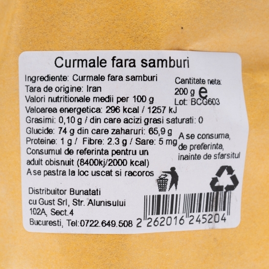 Curmale fără sâmburi 200g