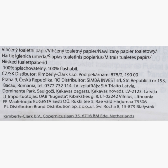 Hârtie igienică umedă tip șervețele, biodegradabilă, Pure, 38 buc
