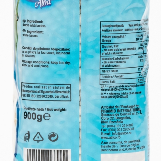 Fasole albă cu bob mic 900g
