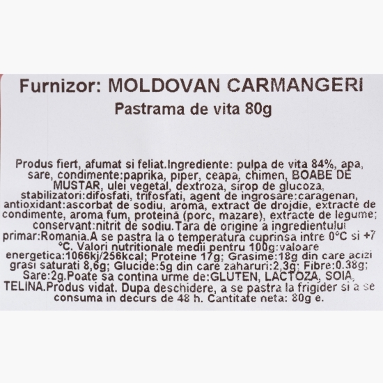 Pastramă de vită 80g