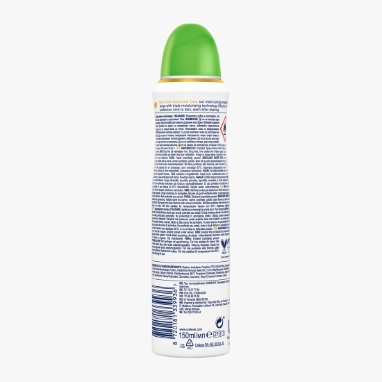 Antiperspirant spray Advanced Care cu castravete și ceai verde 150ml