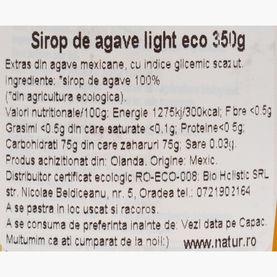 Sirop de agave light eco 350g
