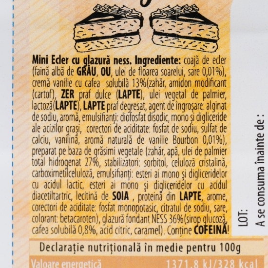 Mini eclere cu glazură de ness, 6 buc, 180g