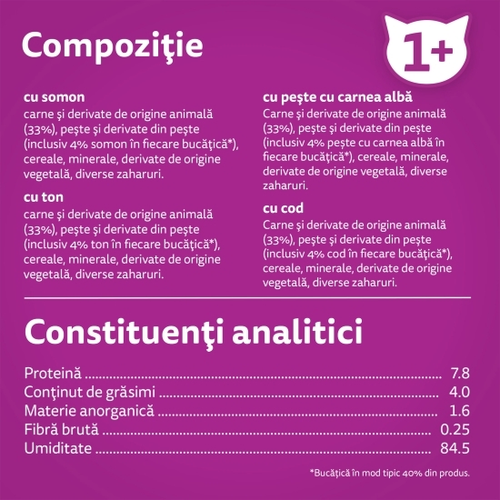 Hrană umedă pentru pisici adulte, 12x85g, selecții de pește în aspic