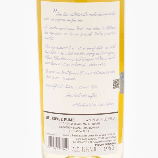 Vin alb demisec Cuvee Fume, 12%, 0.75l