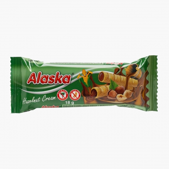 Rulouri din porumb fără gluten umplute cu cremă de alune 18g 