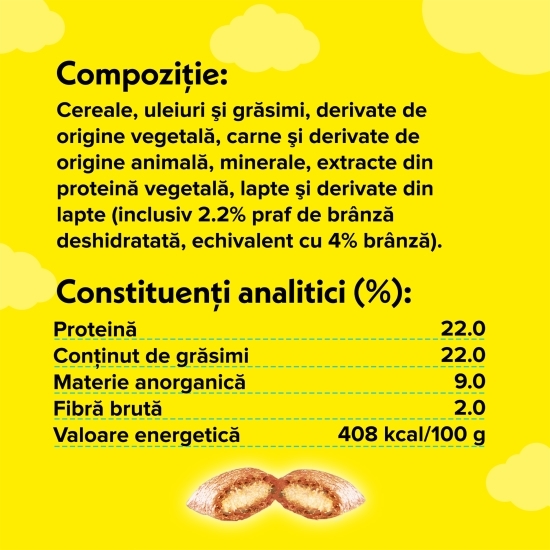 Recompense pentru pisici, 60g, cu brânză delicioasă