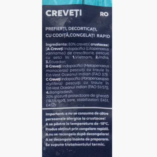 Creveți decorticați prefierți 31/40 500g
