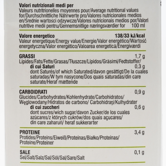 Băutură vegetală eco din soia integrală + calciu (fără zahăr), 1l