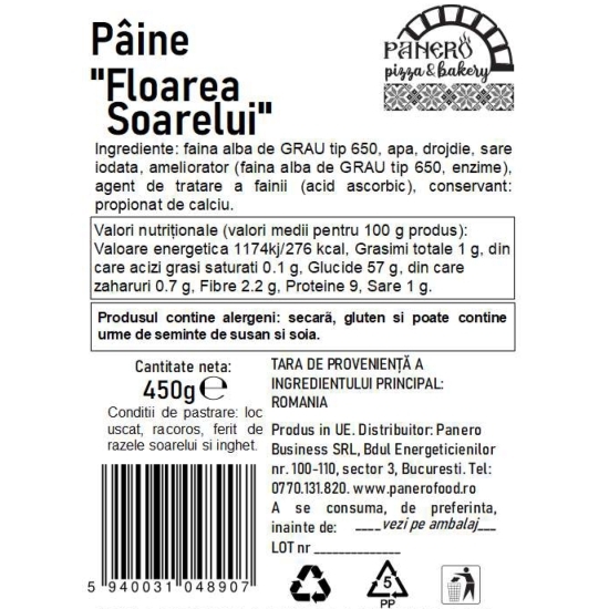 Pâine Floarea-Soarelui 450g