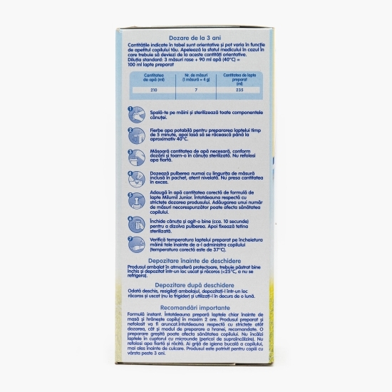 Lapte fortifiat Junior, de la 3 ani, 600g