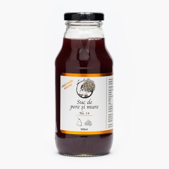 Suc de pere și mure fără zahăr adăugat 0.33l