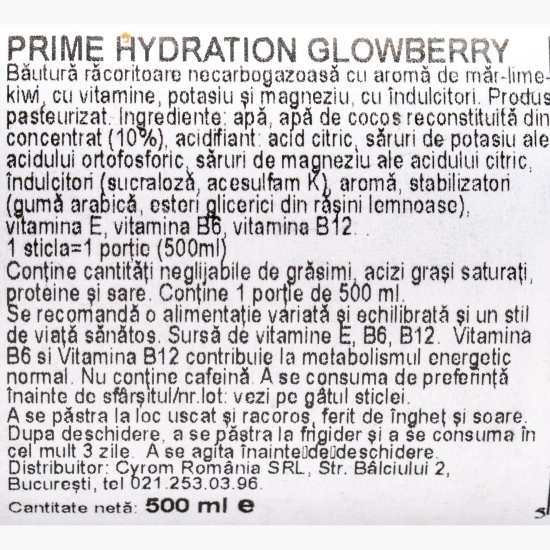 Băutură rehidratantă Glowberry 0.5l