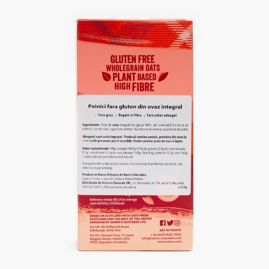 Pâinici (turtițe) fără gluten din ovăz integral 213g