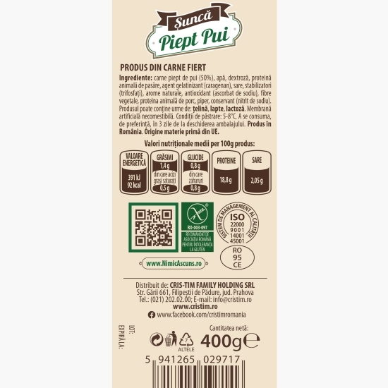 Șuncă din piept pui 400g