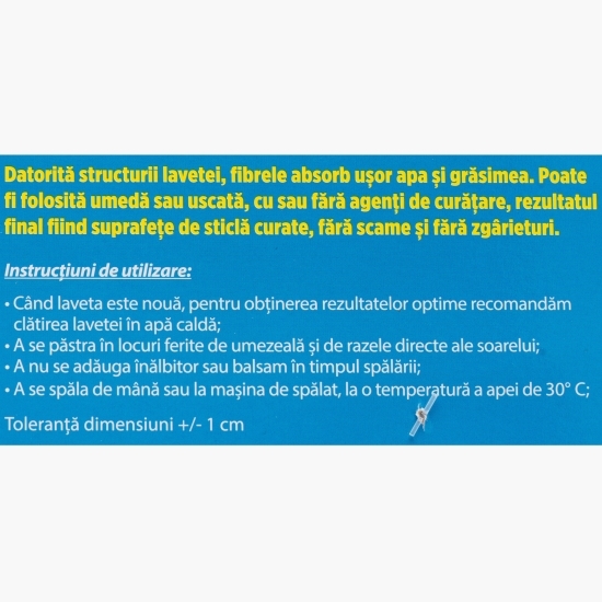 Lavetă microfibră pentru geamuri