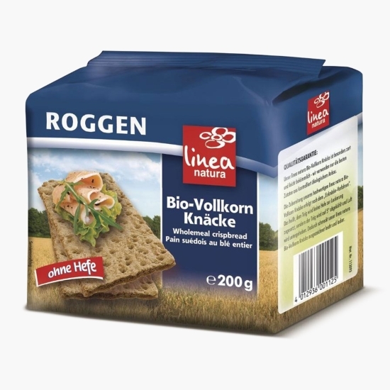 Pâine ecologică crocantă din făină integrală de secară, 200g