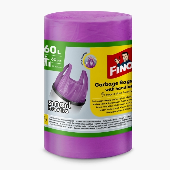 Saci menajeri cu mânere 60l, 60 buc