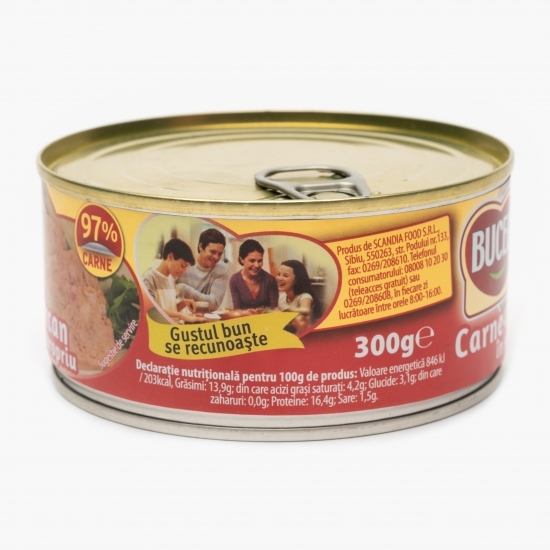 Carne curcan în suc propriu 300g