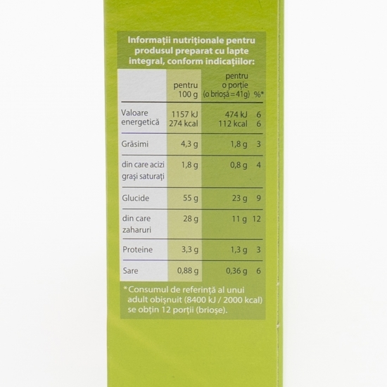 Mix pentru brioșe fără gluten, Muffins cu gust de vanilie și fulgi de ciocolată 320g