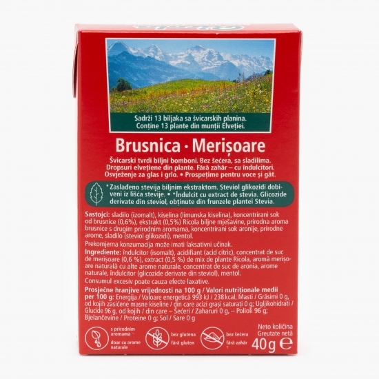 Dropsuri din plante Cranberry fără zahăr adăugat 40g