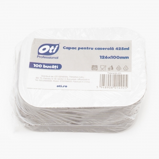 Capac caserolă aluminiu 425ml, 100 buc