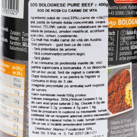 Sos Bolognese pentru paste 400g