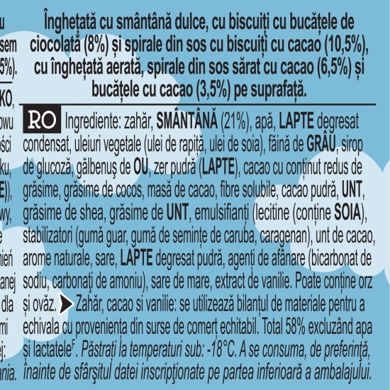 Înghețată Sundae Cookie Vermont-ster, 427ml (324g)