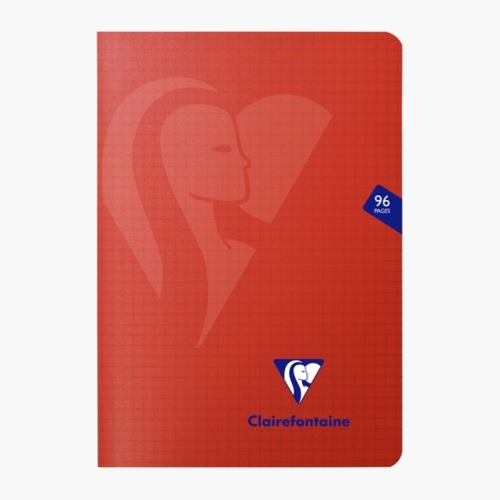 Caiet capsat de matematică A5, 48 file, 90 g/mp, roșu, Clairefontaine Mymesys