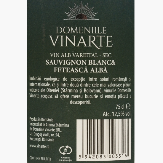 Vin alb sec Cuvee, 12.5%, 0.75l