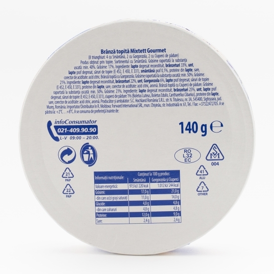 Brânză topită Mixtett Gourmet 140g