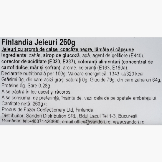 Mix de jeleuri vegane cu aromă de fructe Finlandia 260g