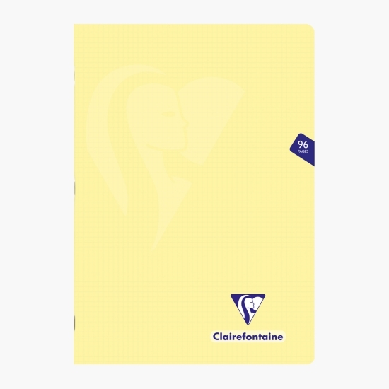 Caiet capsat de matematică A4, 48 file, 90 g/mp, galben pastel, Clairefontaine Mymesys
