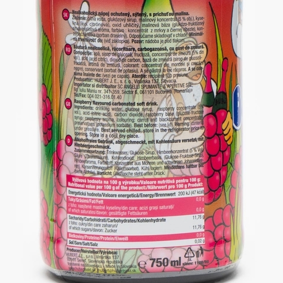 Spumant fără alcool cu zmeură 0.75l