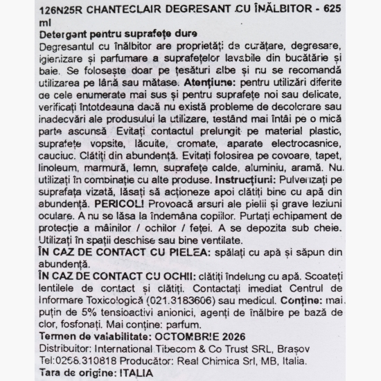 Degresant înălbitor 0.625l